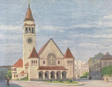 Das Bild zeigt den Originalentwurf der Architekten Theiss & Jaksch.