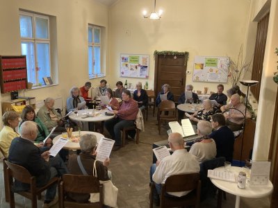 Gemeinsames Singen beim Abendklang
